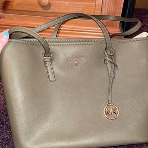 Lightly used Micheal Kors Forest Green tote